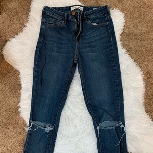 High waisted ankle jeans